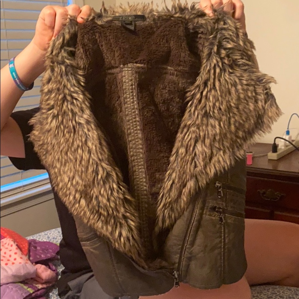 Leather coat